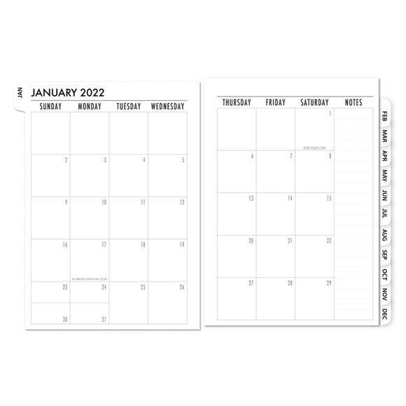 CG/FF-Rediform Accessories - 2024 Fits Louis Vuitton PM/MMCalendar+Filler Paper: Choose your size Refills